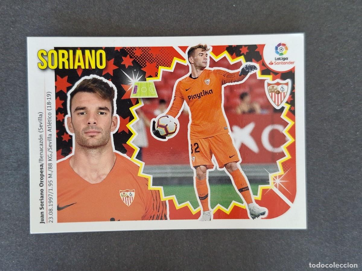 Fu&szlig;ball-Sticker: L1 SORIANO SEVILLA F. C. COLOCA LIGA ESTE 2018 2019 18 19 NUNCA PEGADO SIN PEGAR