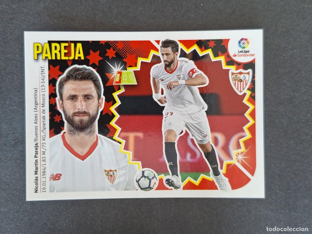 Cromos de f&uacute;tbol: L1 PAREJA SEVILLA F. C. COLOCA LIGA ESTE 2018 2019 18 19 NUNCA PEGADO SIN PEGAR