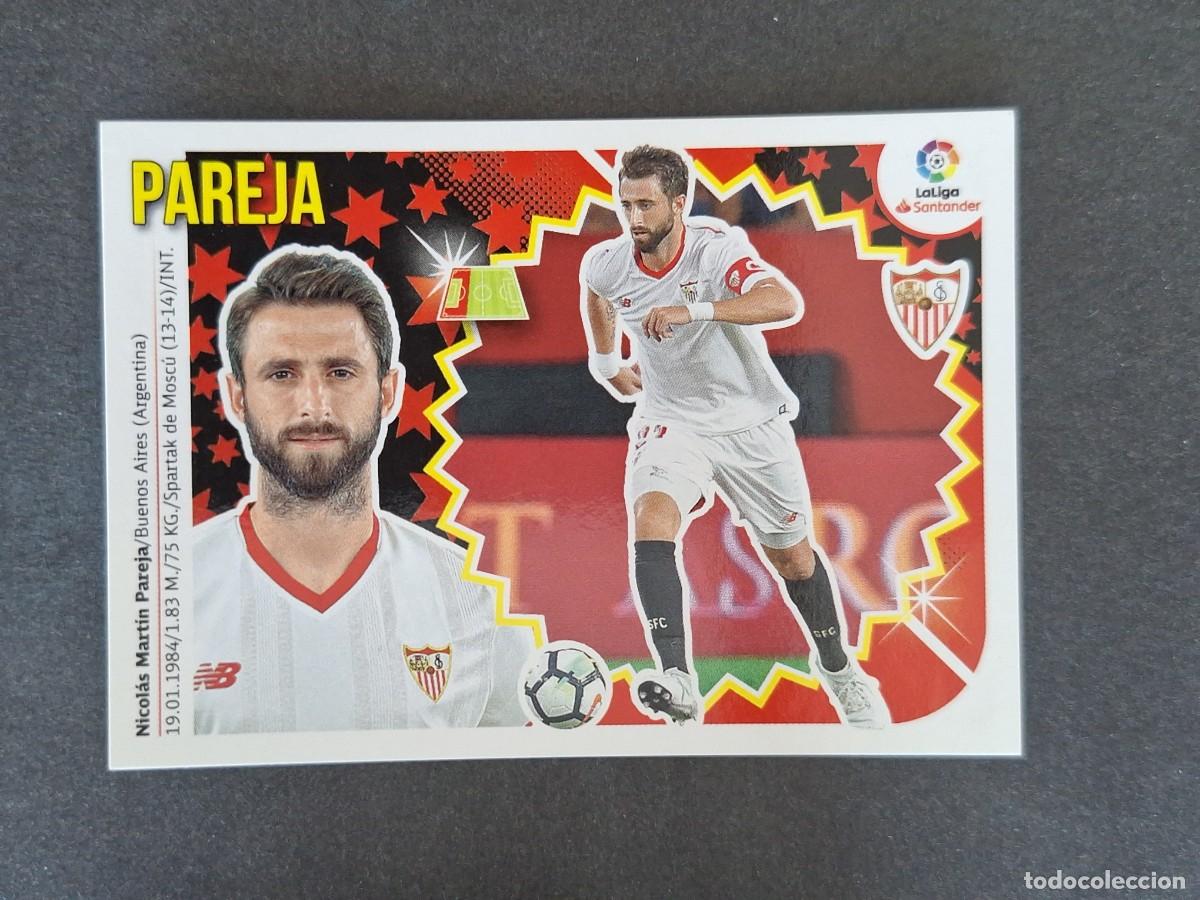 Cromos de f&uacute;tbol: L1 PAREJA SEVILLA F. C. COLOCA LIGA ESTE 2018 2019 18 19 NUNCA PEGADO SIN PEGAR