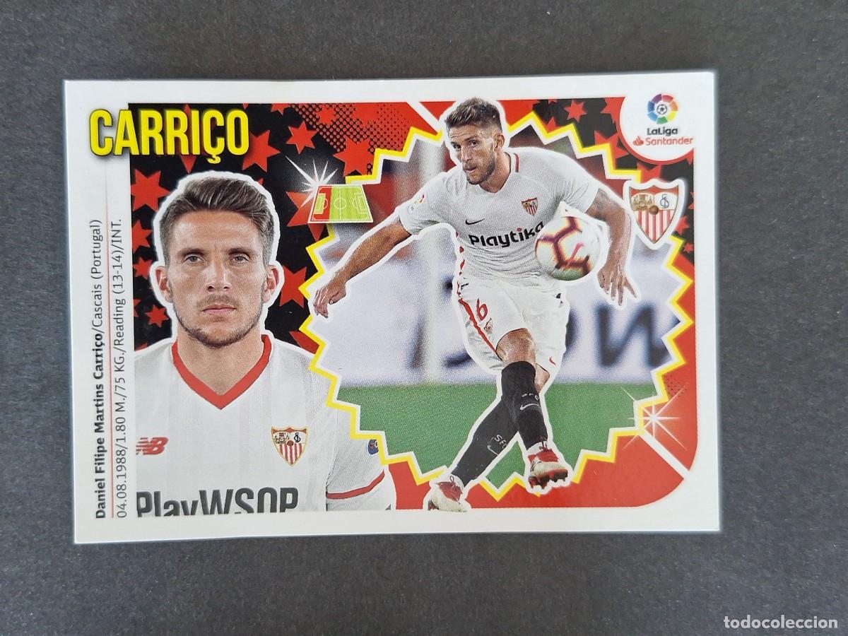 Cromos de f&uacute;tbol: L1 CARRI&Ccedil;O SEVILLA F. C. COLOCA LIGA ESTE 2018 2019 18 19 NUNCA PEGADO SIN PEGAR