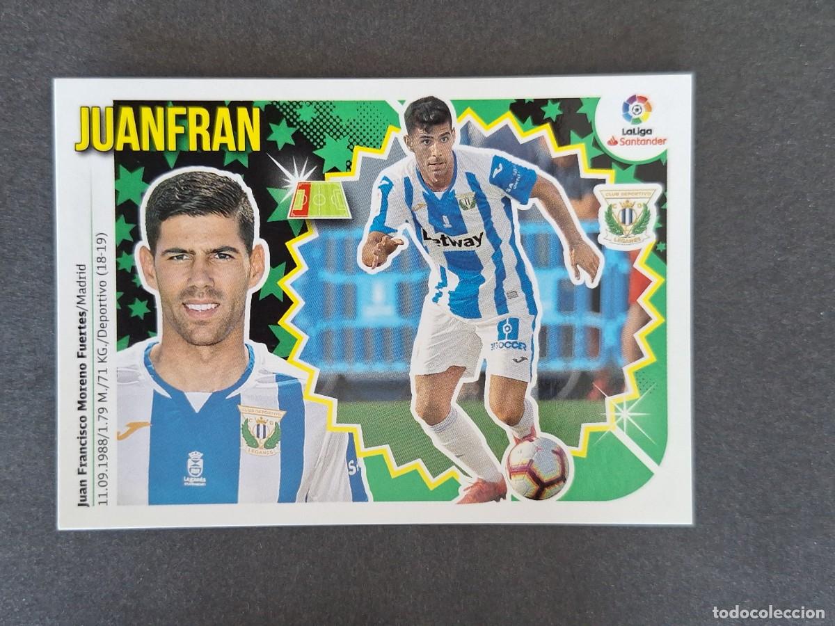 Cromos de f&uacute;tbol: L1 JUANFRAN C. D. LEGANES FICHAJE 4 LIGA ESTE 2018 2019 18 19 NUNCA PEGADO SIN PEGAR