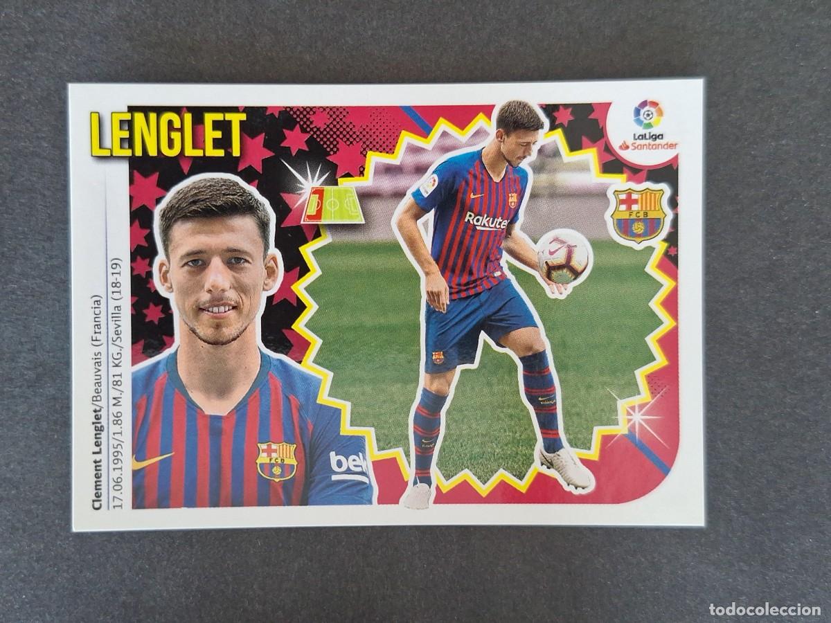 Fu&szlig;ball-Sticker: L1 LENGLET F. C. BARCELONA FICHAJE 6 LIGA ESTE 2018 2019 18 19 NUNCA PEGADO SIN PEGAR