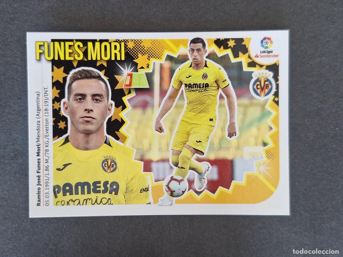 Fu&szlig;ball-Sticker: L1 FUNES MORI VILLARREAL C. F. FICHAJE 10 LIGA ESTE 2018 2019 18 19 NUNCA PEGADO SIN PEGAR