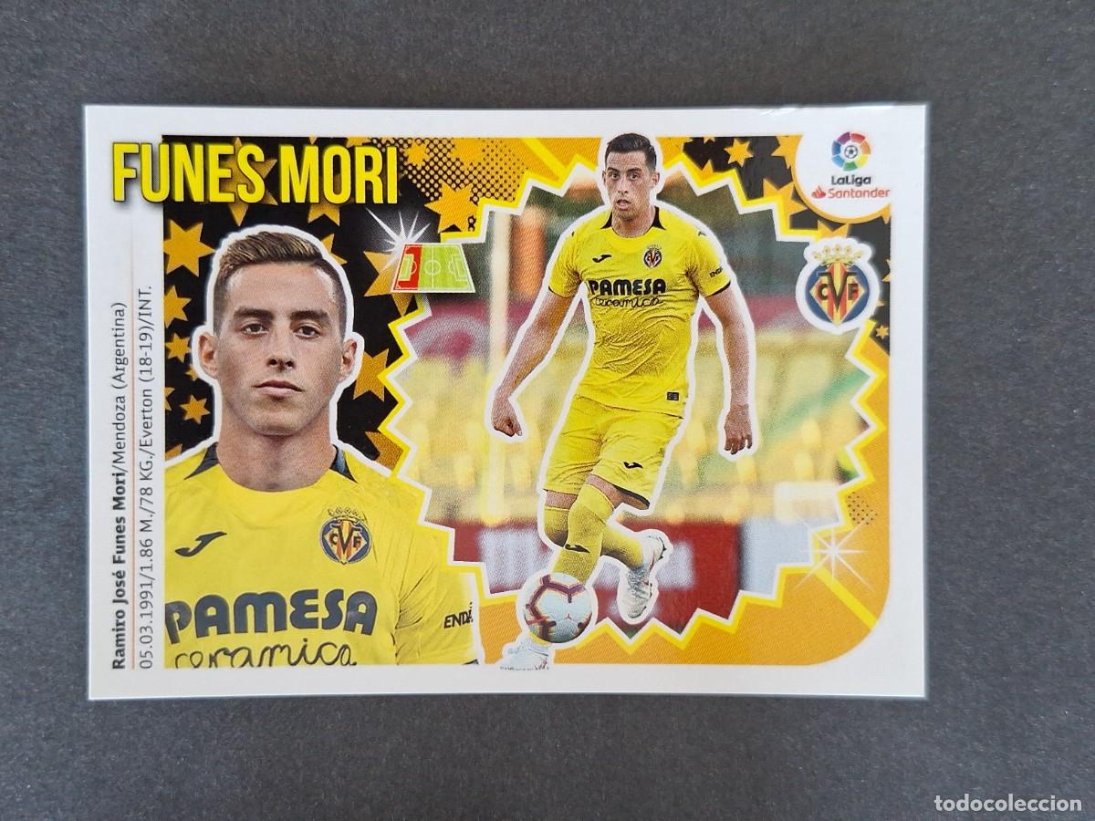 Fu&szlig;ball-Sticker: L1 FUNES MORI VILLARREAL C. F. FICHAJE 10 LIGA ESTE 2018 2019 18 19 NUNCA PEGADO SIN PEGAR