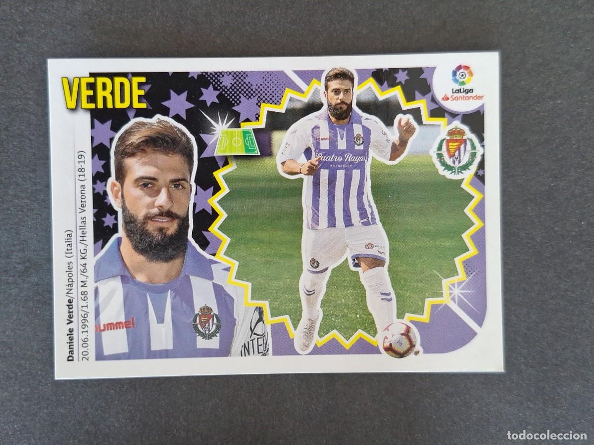 Fu&szlig;ball-Sticker: L1 VERDE REAL VALLADOLID FICHAJE 30 LIGA ESTE 2018 2019 18 19 NUNCA PEGADO SIN PEGAR