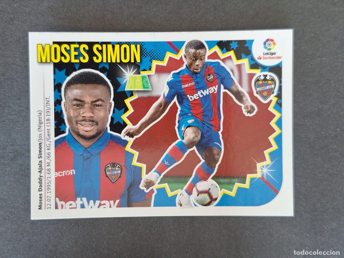 Fu&szlig;ball-Sticker: L1 MOSES SIMON LEVANTE U. D. FICHAJE 37 LIGA ESTE 2018 2019 18 19 NUNCA PEGADO SIN PEGAR