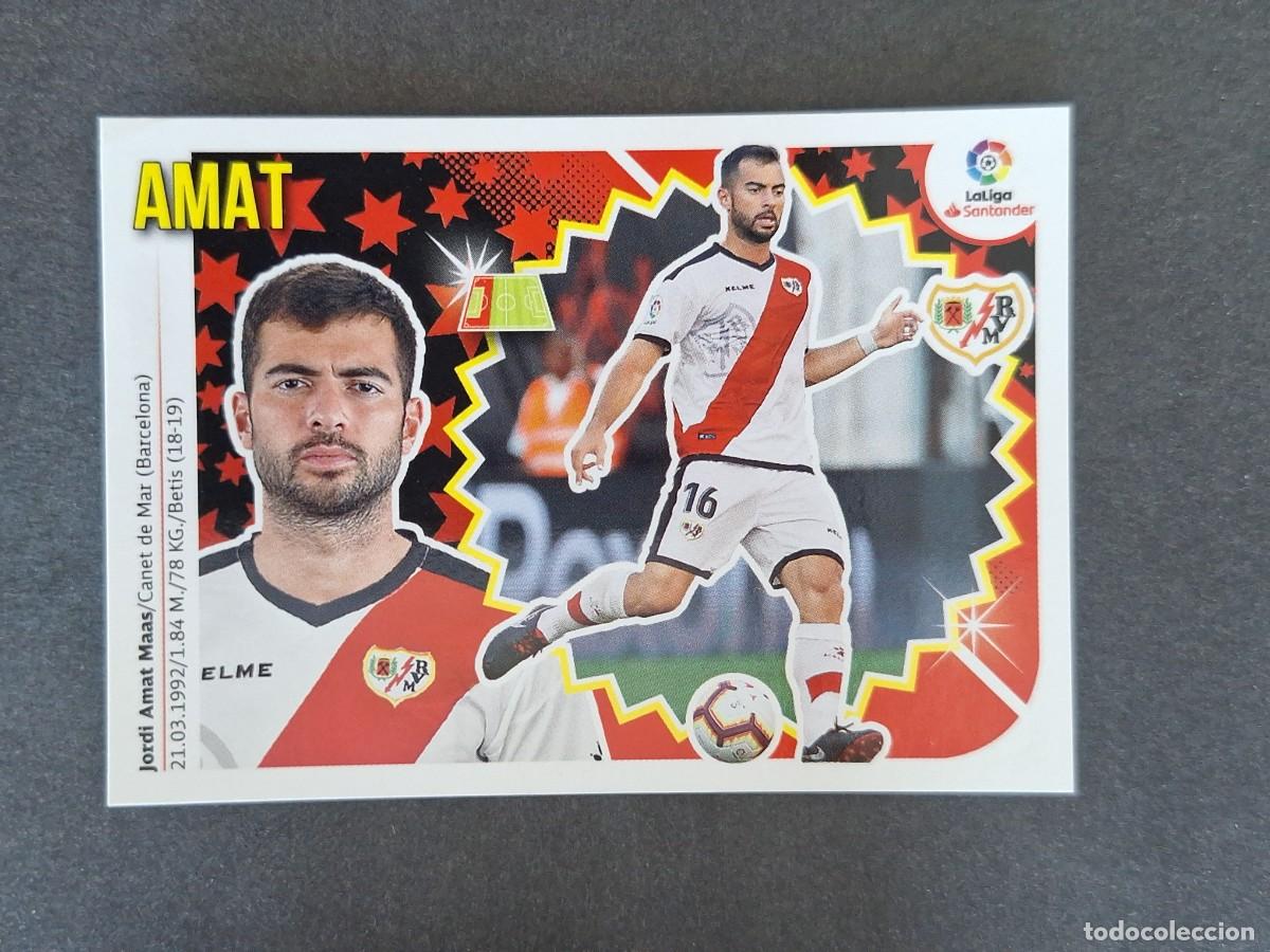 Cromos de f&uacute;tbol: L1 AMAT RAYO VALLECANO FICHAJE 41 LIGA ESTE 2018 2019 18 19 NUNCA PEGADO SIN PEGAR