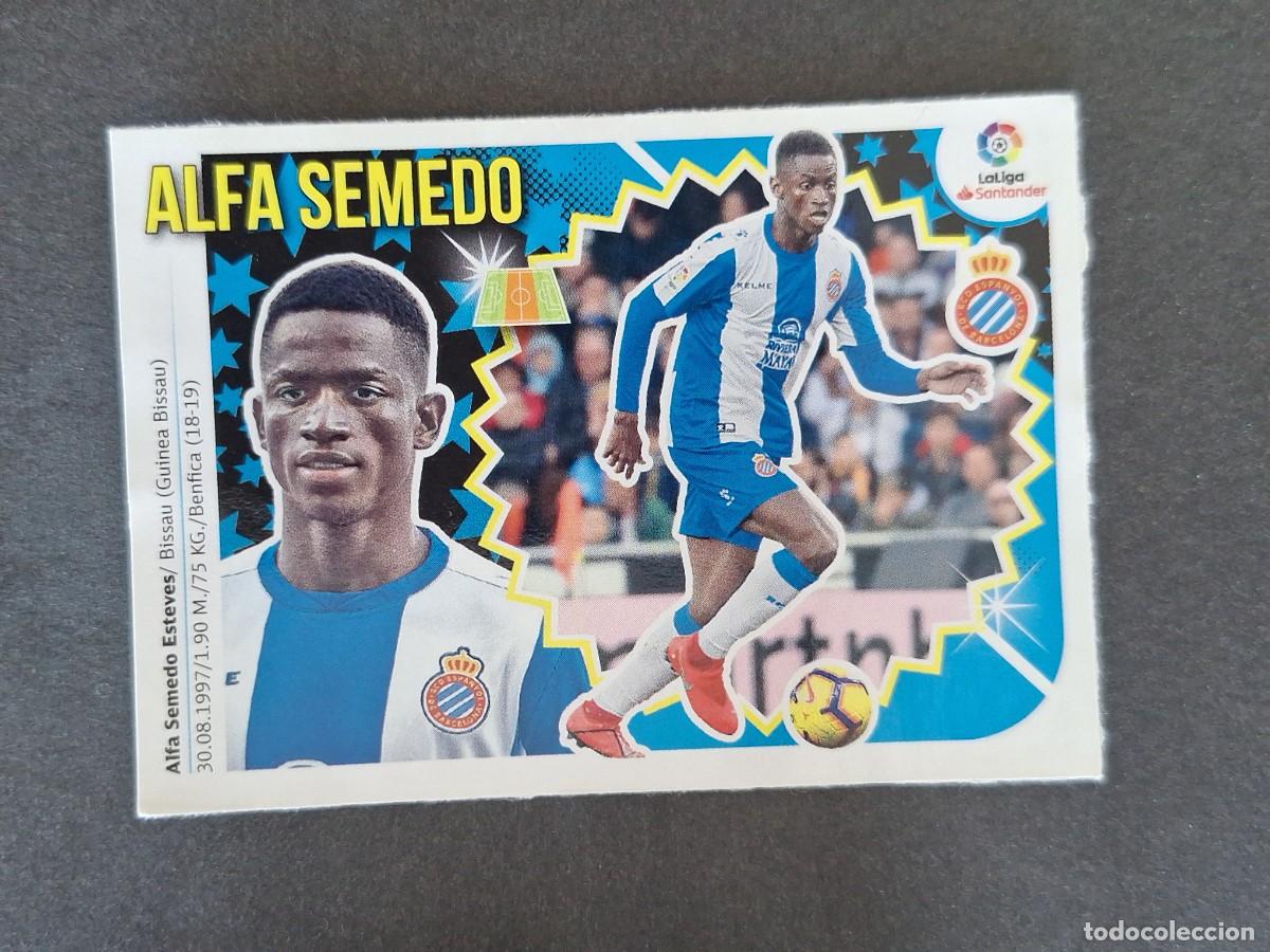 Cromos de f&uacute;tbol: L1 ALFA SEMEDO R. C. D. ESPA&Ntilde;OL MERCADO INVIERNO LIGA ESTE 2018 2019 18 19 NUNCA PEGADO SIN PEGAR