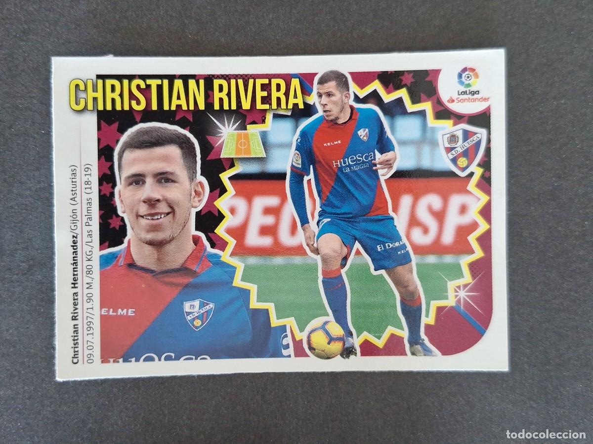 Cromos de f&uacute;tbol: L1 CHRISTIAN RIVERA S. D. HUESCA MERCADO INVIERNO LIGA ESTE 2018 2019 18 19 NUNCA PEGADO SIN PEGAR