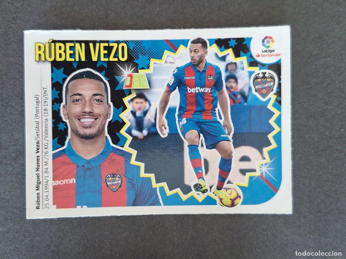 Cromos de f&uacute;tbol: L1 RUBEN VEZO LEVANTE U. D. MERCADO INVIERNO LIGA ESTE 2018 2019 18 19 NUNCA PEGADO SIN PEGAR