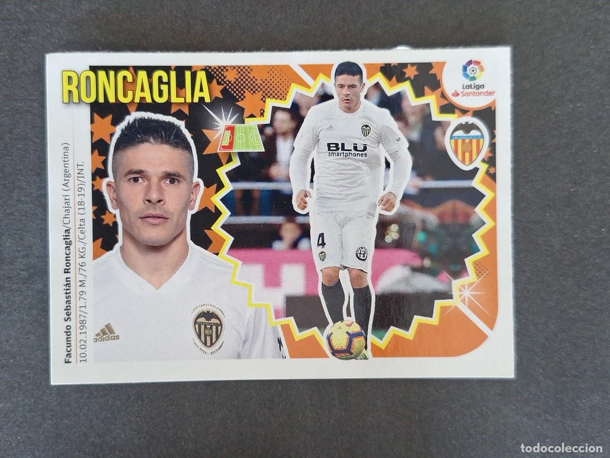 Cromos de f&uacute;tbol: L1 RONCAGLIA VALENCIA C. F. MERCADO INVIERNO LIGA ESTE 2018 2019 18 19 NUNCA PEGADO SIN PEGAR