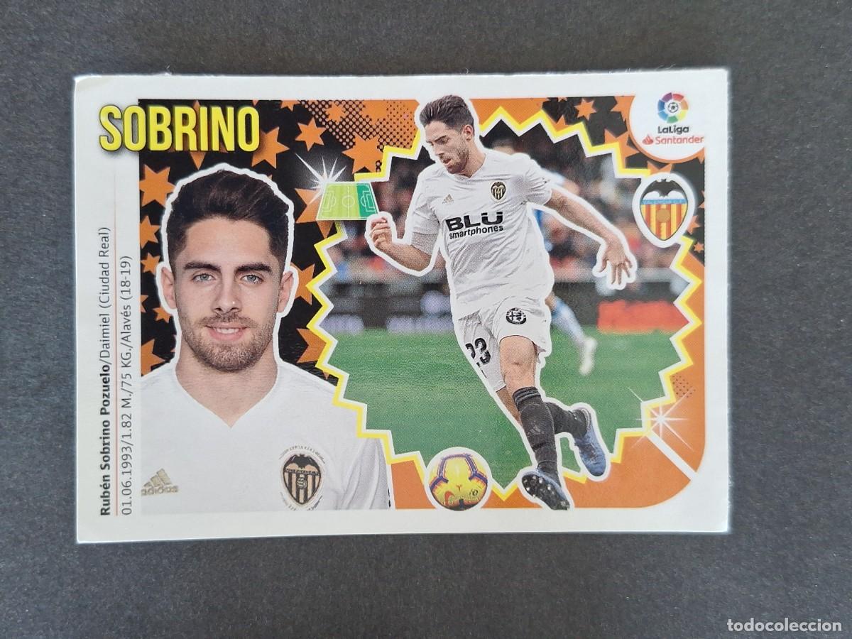 Cromos de f&uacute;tbol: L1 SOBRINO VALENCIA C. F. MERCADO INVIERNO LIGA ESTE 2018 2019 18 19 NUNCA PEGADO SIN PEGAR