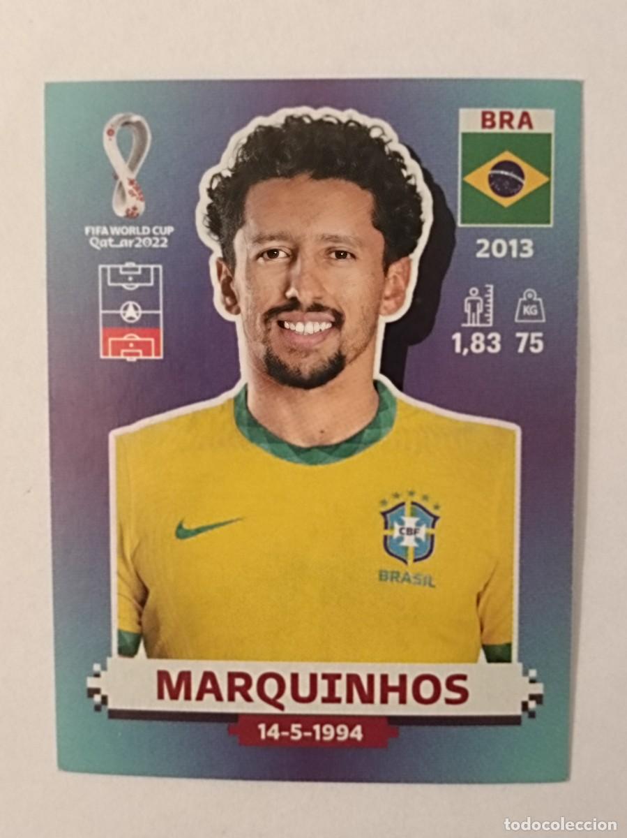 Cromos de f&uacute;tbol: #BRA 8 MARQUINHOS (BRASIL) MUNDIAL QATAR 2022 PANINI
