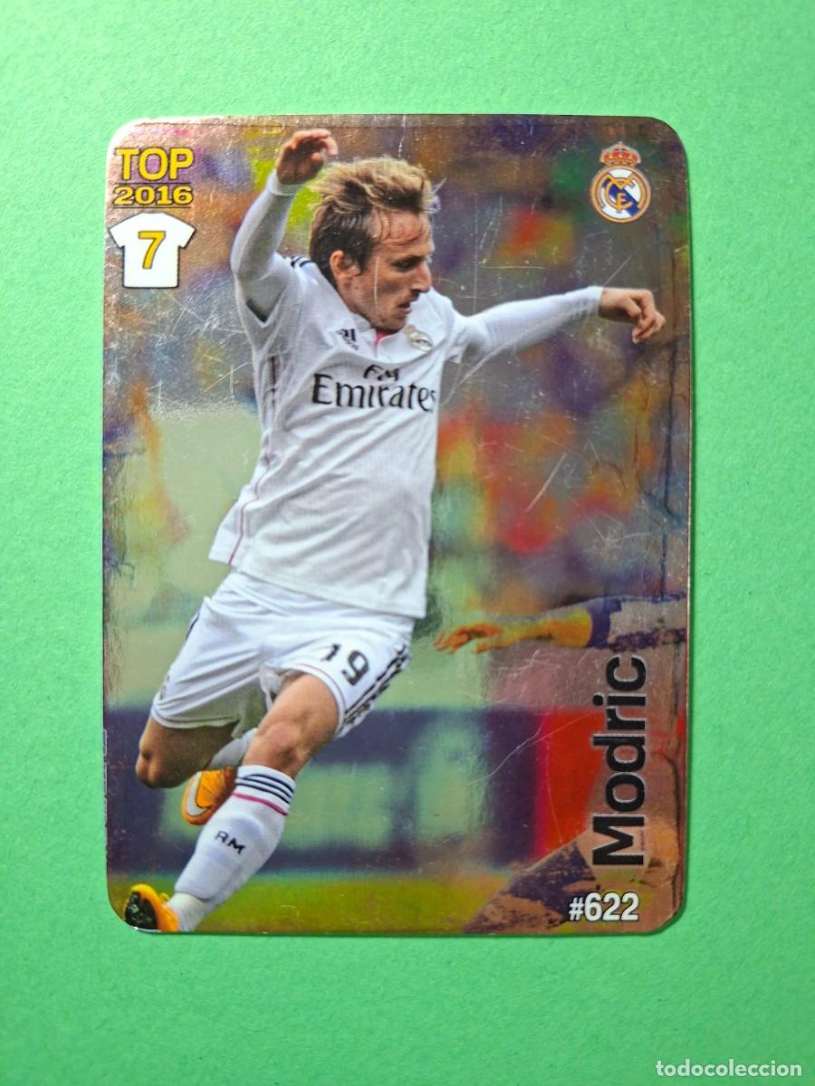 Cromos de f&uacute;tbol: 622 #622 MODRIC REAL MADRID BRILLO LISO TOP FICHAS QUIZ DE LA LIGA 2015 2016 MUNDICROMO 15 16