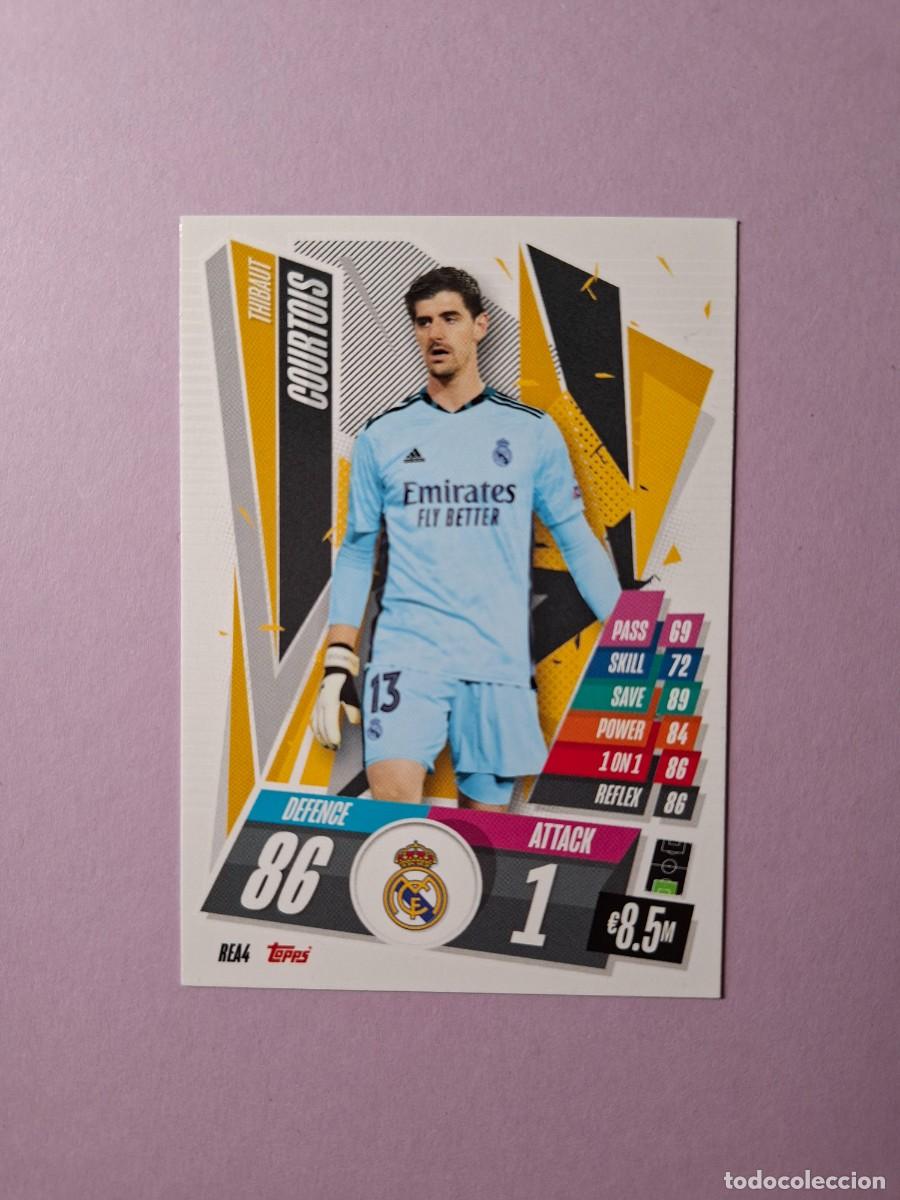 Cromos de f&uacute;tbol: REA4 REA 4 THIBAUT COURTOIS REAL MADRID CF MATCH ATTAX 2020 2021 20 21 TOPPS CHAMPIONS