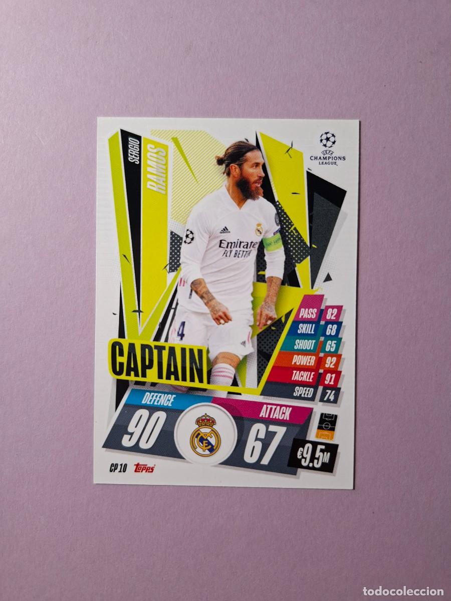 Cromos de f&uacute;tbol: CP 10 SERGIO RAMOS REAL MADRID CAPTAIN CP10 MATCH ATTAX 2020 2021 20 21 TOPPS CHAMPIONS