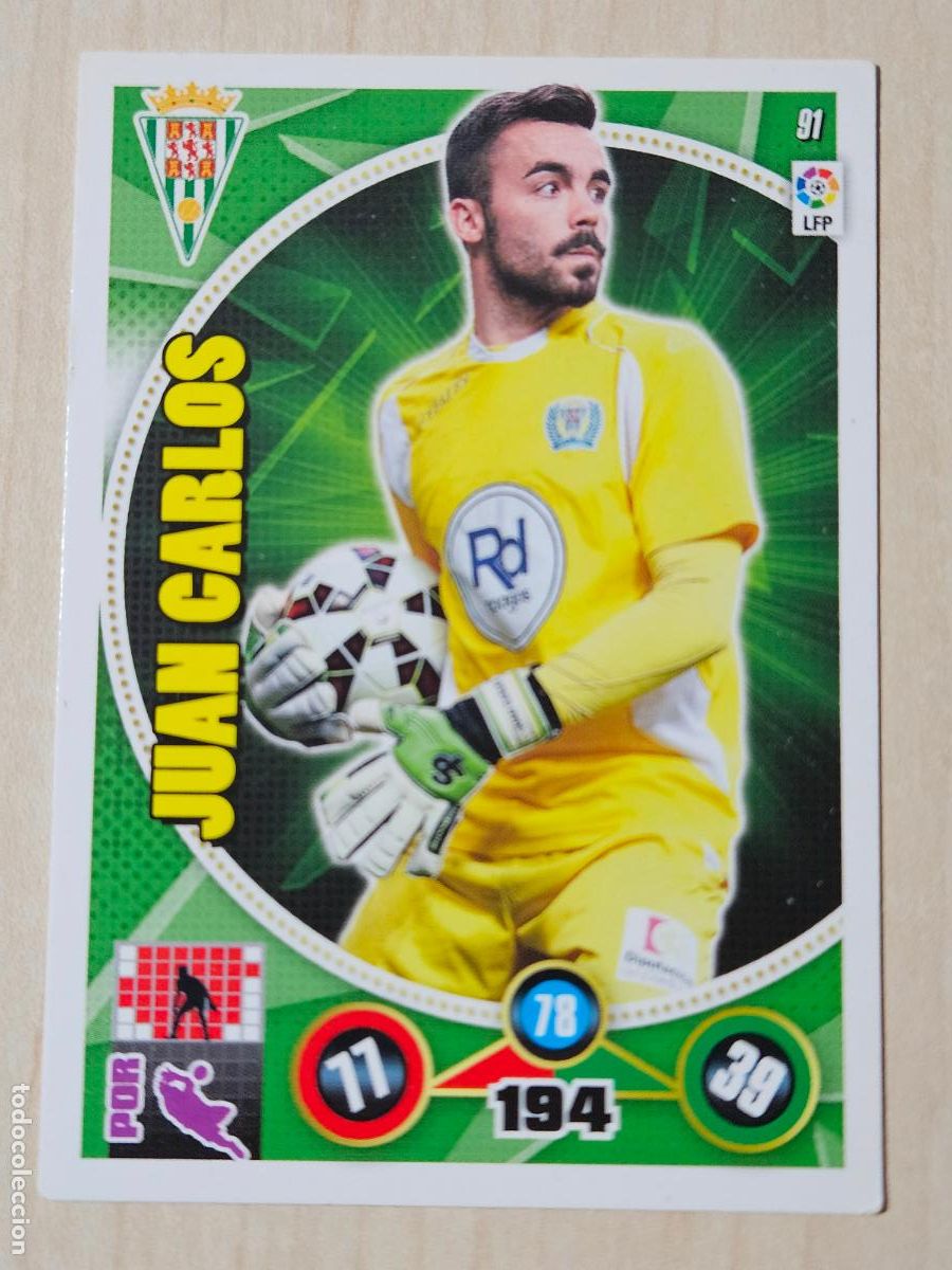 Cromos de f&uacute;tbol: FICHA N&ordm; 91 JUAN CARLOS - ADRENALYN 14 15 - PANINI 2014 - 15 - CROMO - CORDOBA