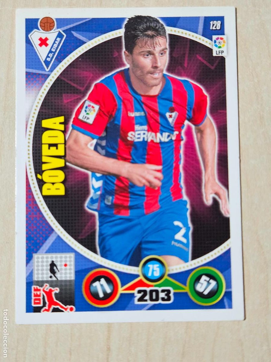 Cromos de f&uacute;tbol: FICHA N&ordm; 128 BOVEDA - ADRENALYN 14 15 - PANINI 2014 - 15 - CROMO - EIBAR
