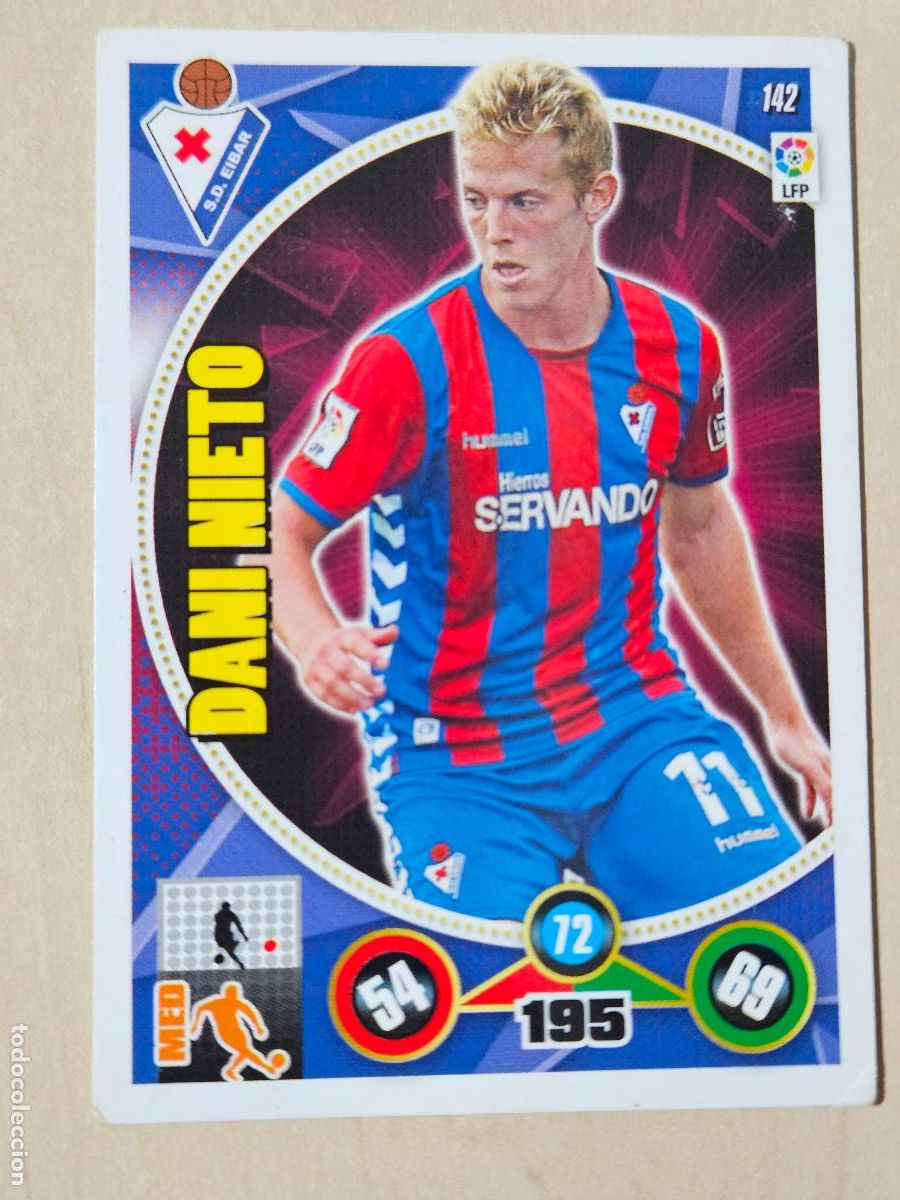 Cromos de f&uacute;tbol: FICHA N&ordm; 142 DANI NIETO - ADRENALYN 14 15 - PANINI 2014 - 15 - CROMO - EIBAR