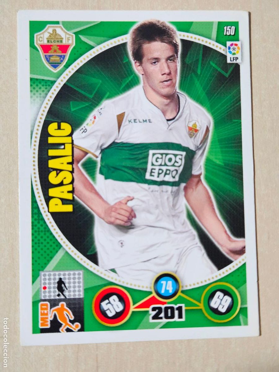 Cromos de f&uacute;tbol: FICHA N&ordm; 150 PASALIC - ADRENALYN 14 15 - PANINI 2014 - 15 - CROMO - ELCHE