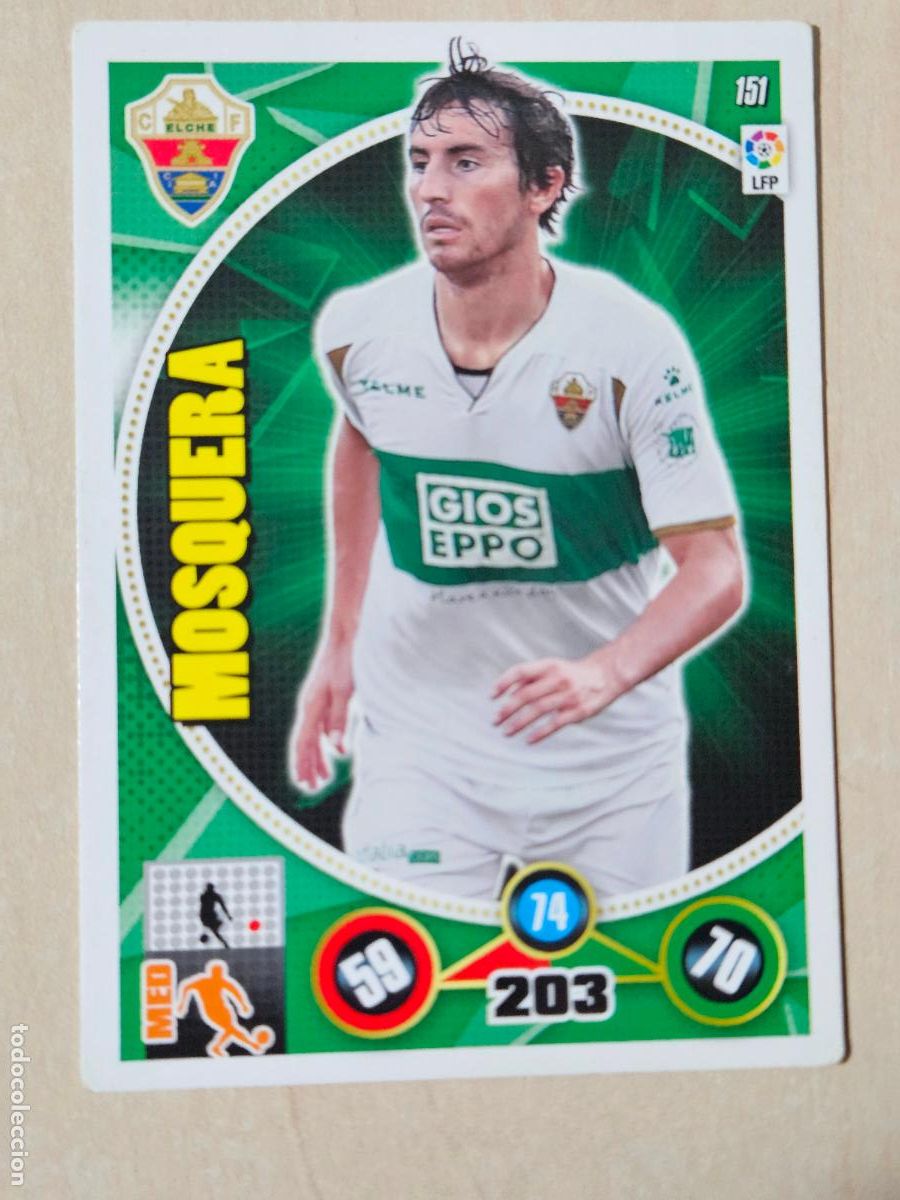 Cromos de f&uacute;tbol: FICHA N&ordm; 151 MOSQUERA - ADRENALYN 14 15 - PANINI 2014 - 15 - CROMO - ELCHE