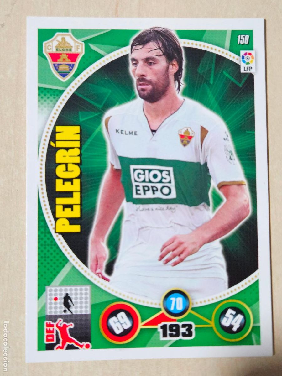 Cromos de f&uacute;tbol: FICHA N&ordm; 158 PELEGRIN - ADRENALYN 14 15 - PANINI 2014 - 15 - CROMO - ELCHE