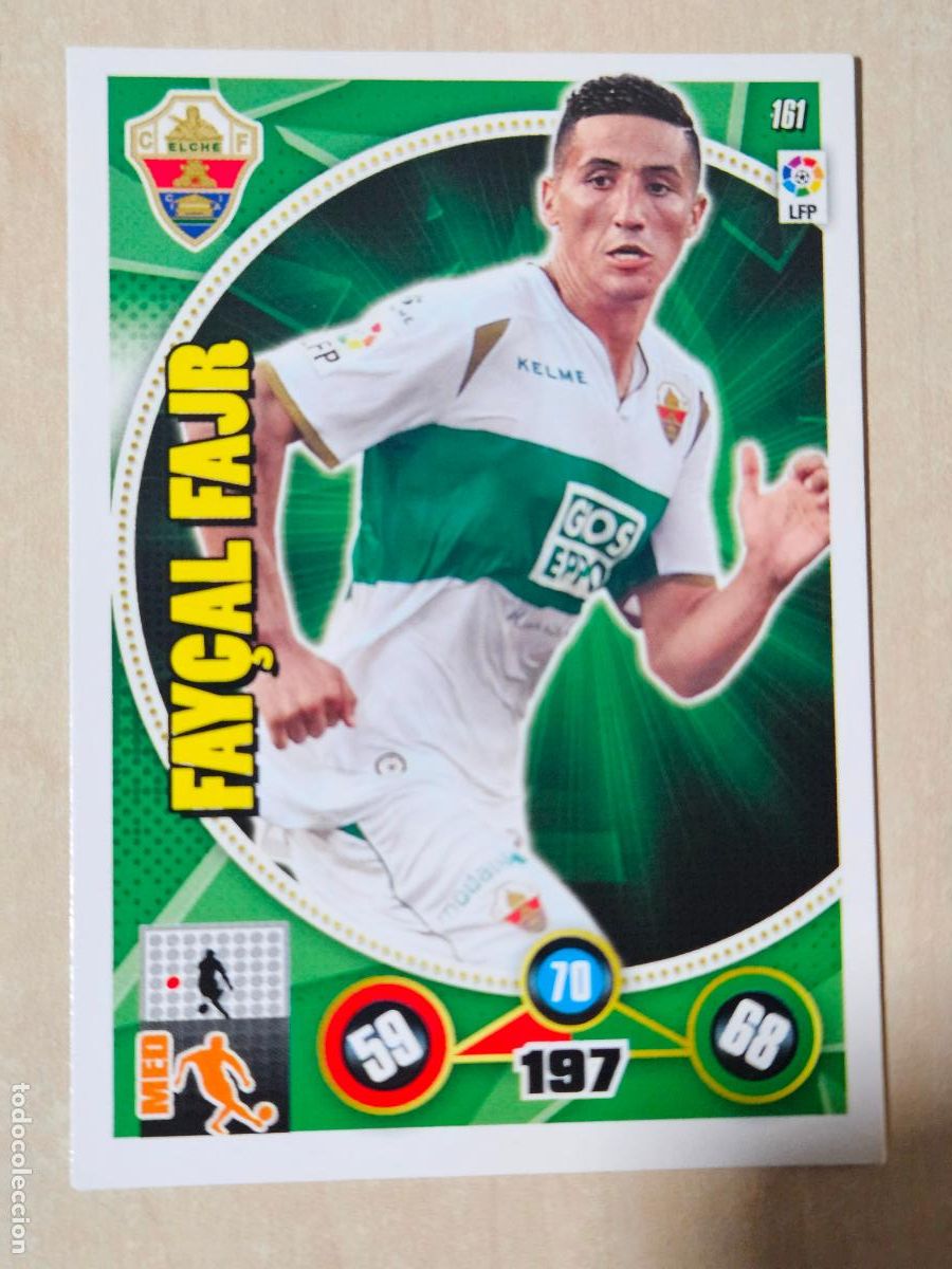 Cromos de f&uacute;tbol: FICHA N&ordm; 161 FAYCAL FAJR - ADRENALYN 14 15 - PANINI 2014 - 15 - CROMO - ELCHE