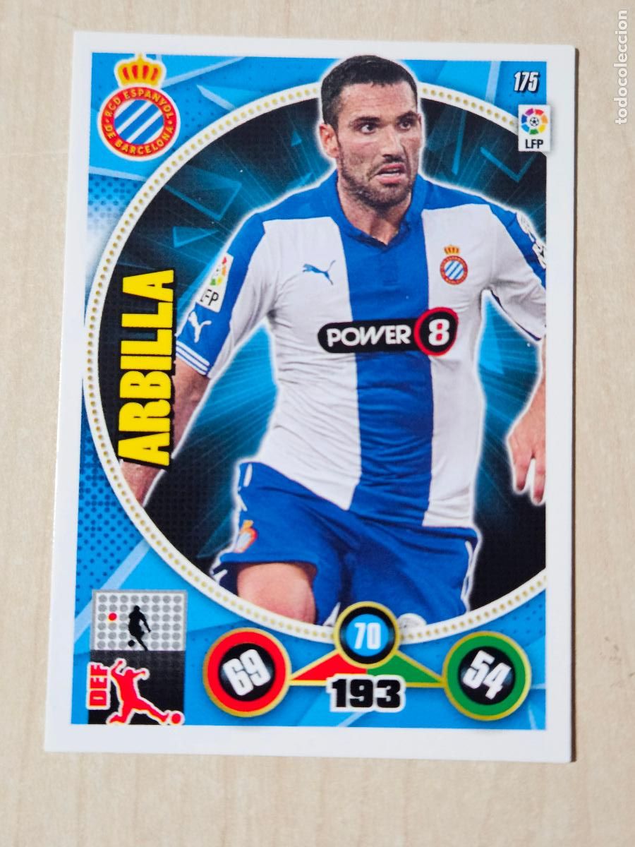 Cromos de f&uacute;tbol: FICHA N&ordm; 175 ARBILLA - ADRENALYN 14 15 - PANINI 2014 - 15 - CROMO - ESPANYOL