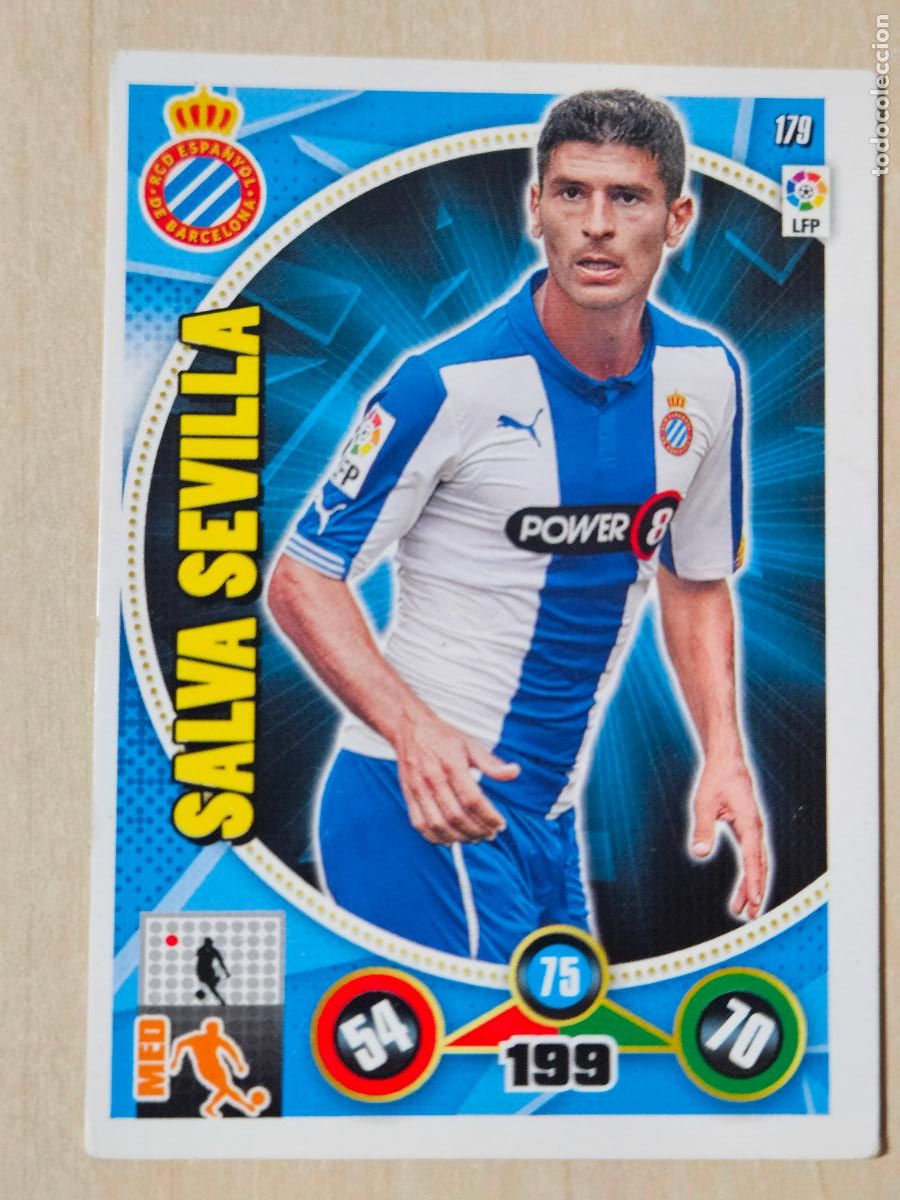 Cromos de f&uacute;tbol: FICHA N&ordm; 179 SALVA SEVILLA - ADRENALYN 14 15 - PANINI 2014 - 15 - CROMO - ESPANYOL