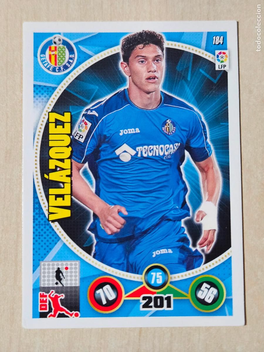 Cromos de f&uacute;tbol: FICHA N&ordm; 184 VELAZQUEZ - ADRENALYN 14 15 - PANINI 2014 - 15 - CROMO - GETAFE