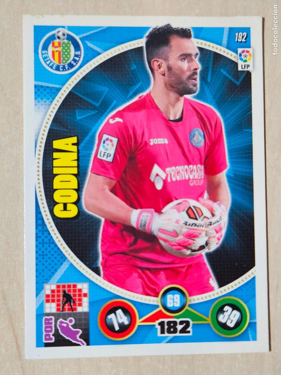 Cromos de f&uacute;tbol: FICHA N&ordm; 192 CODINA - ADRENALYN 14 15 - PANINI 2014 - 15 - CROMO - GETAFE