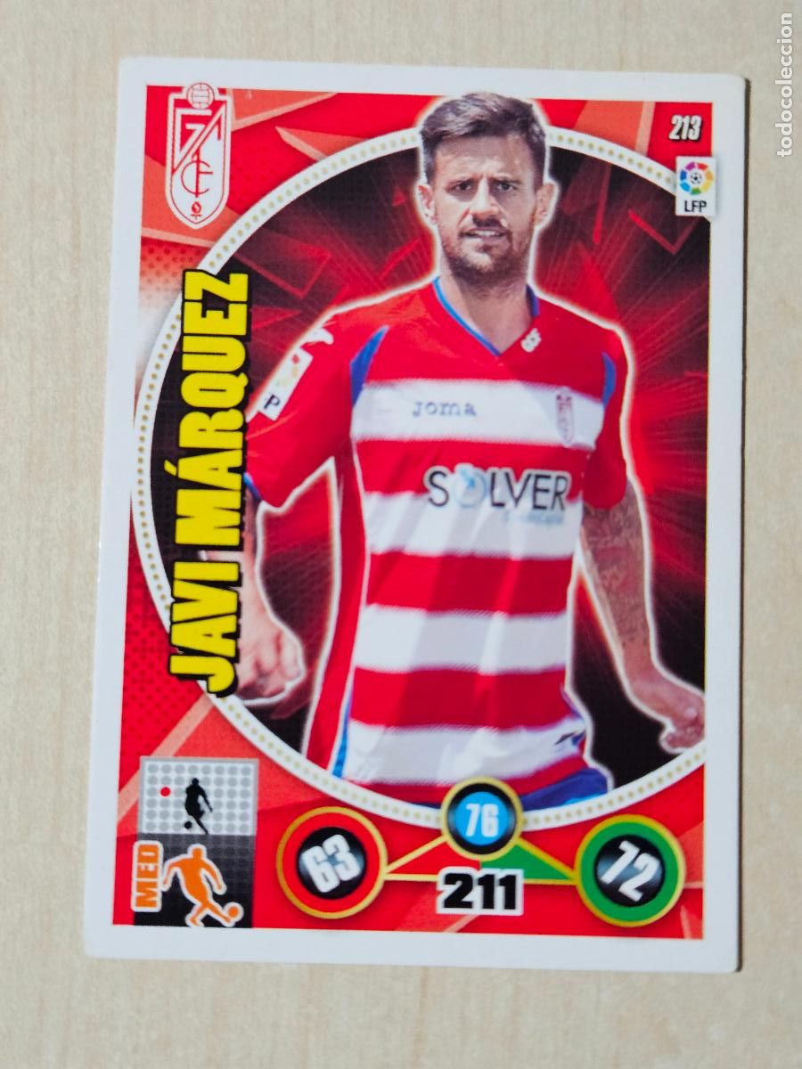 Fu&szlig;ball-Sticker: FICHA N&ordm; 213 JAVI MARQUEZ - ADRENALYN 14 15 - PANINI 2014 - 15 - CROMO - GRANADA