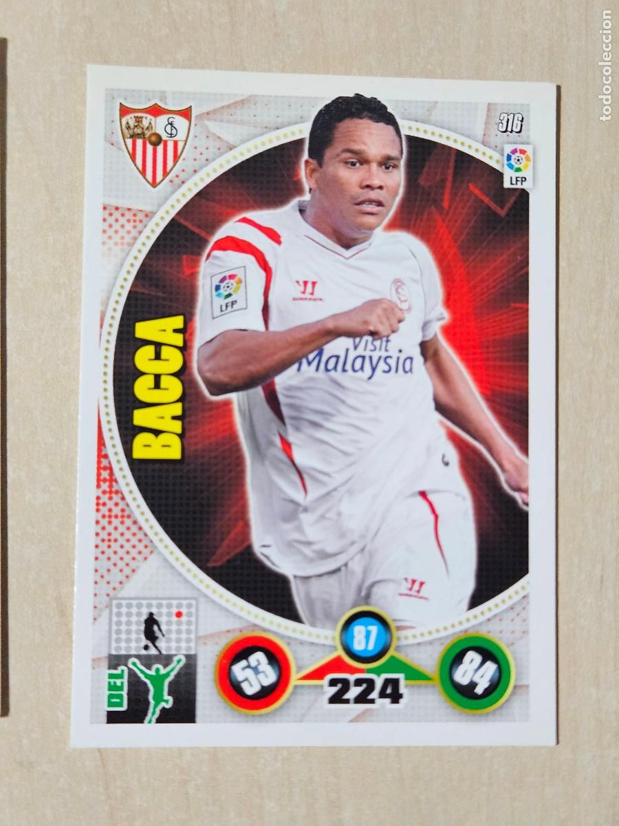 Cromos de f&uacute;tbol: FICHA N&ordm; 316 BACCA - ADRENALYN 14 15 - PANINI 2014 - 15 - CROMO - SEVILLA