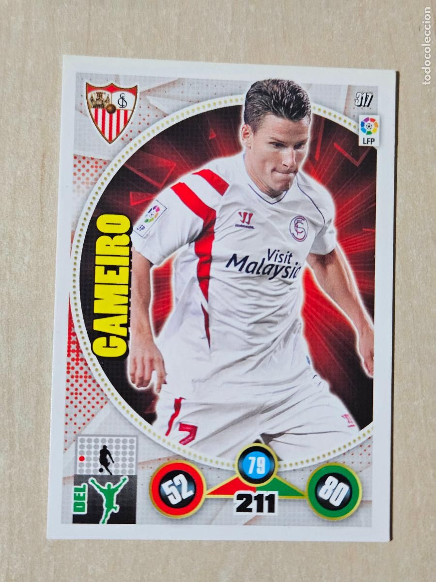Cromos de f&uacute;tbol: FICHA N&ordm; 317 GAMEIRO - ADRENALYN 14 15 - PANINI 2014 - 15 - CROMO - SEVILLA
