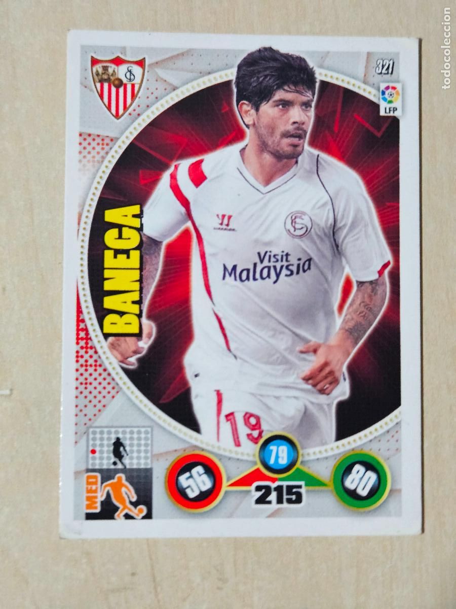 Cromos de f&uacute;tbol: FICHA N&ordm; 321 BANEGA - ADRENALYN 14 15 - PANINI 2014 - 15 - CROMO - SEVILLA