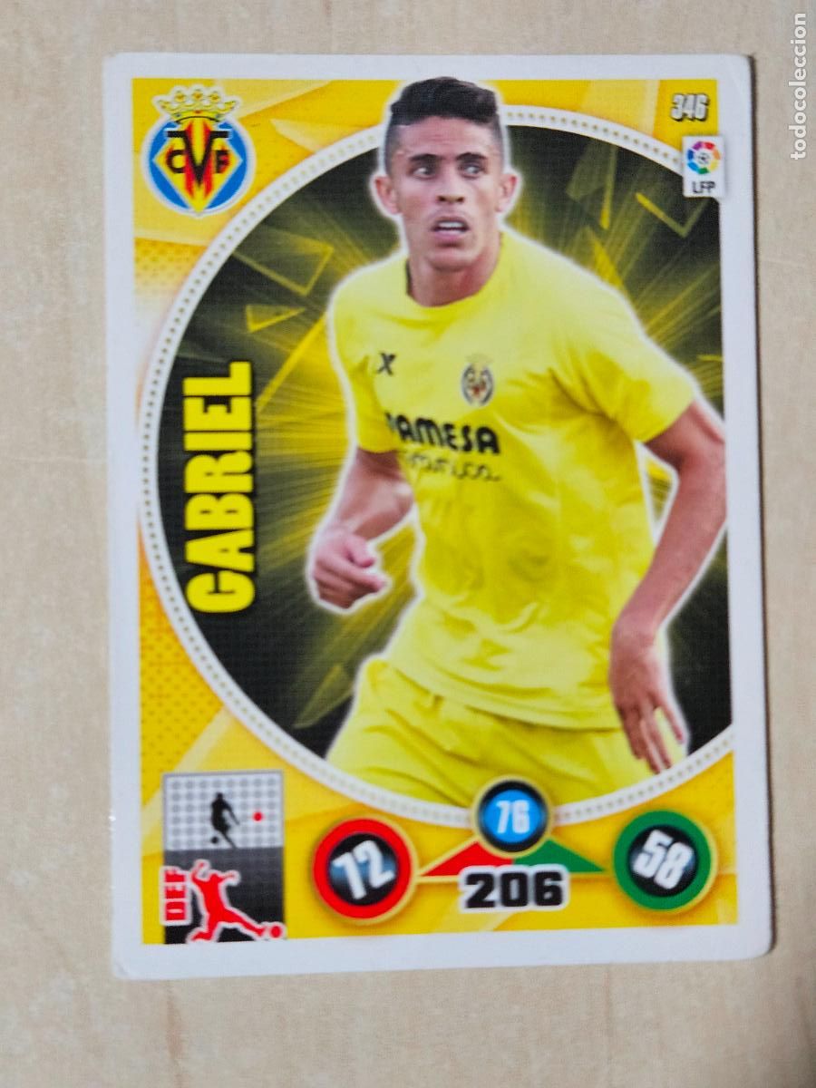 Cromos de f&uacute;tbol: FICHA N&ordm; 346 GABRIEL - ADRENALYN 14 15 - PANINI 2014 - 15 - CROMO - VILLARREAL