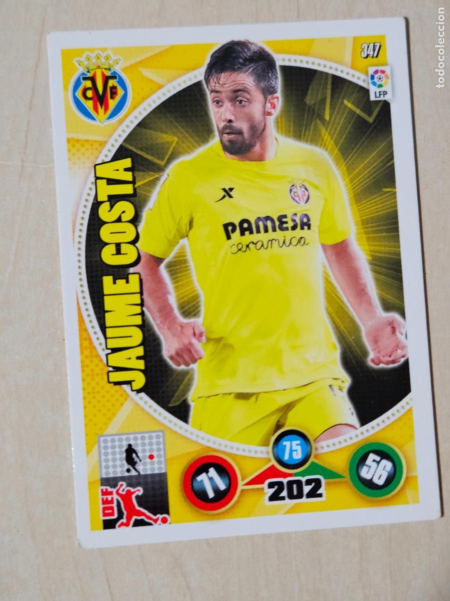 Cromos de f&uacute;tbol: FICHA N&ordm; 347 JAUME COSTA - ADRENALYN 14 15 - PANINI 2014 - 15 - CROMO - VILLARREAL