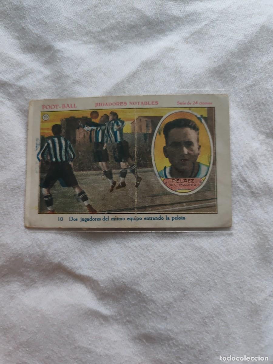 Cromos de f&uacute;tbol: Cromo Pel&aacute;ez Real Madrid Chocolates Sebasti&aacute;n Prat Jugadores Notables