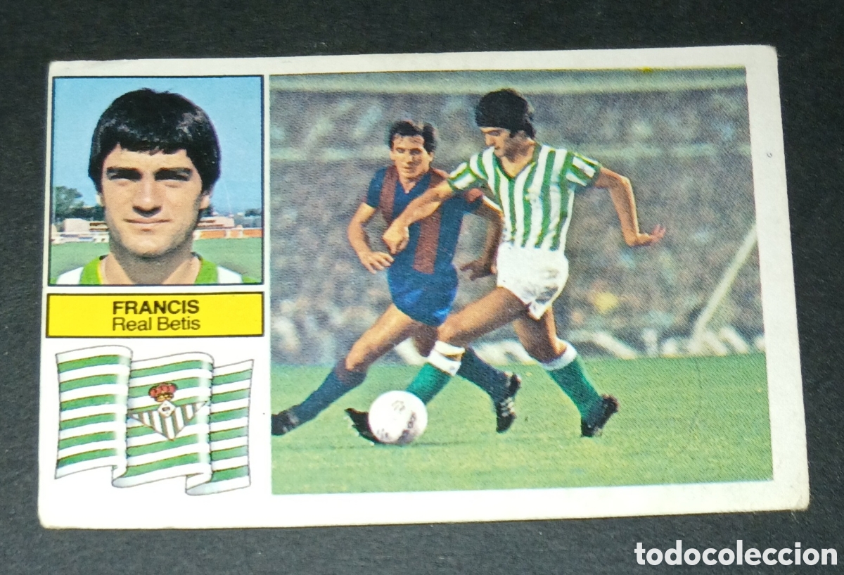 Cromos de f&uacute;tbol: Cromo Francis Real Betis Ediciones Este Liga 1982-1983 (82-83) Nunca Pegado Sin Pegar [1, 2]