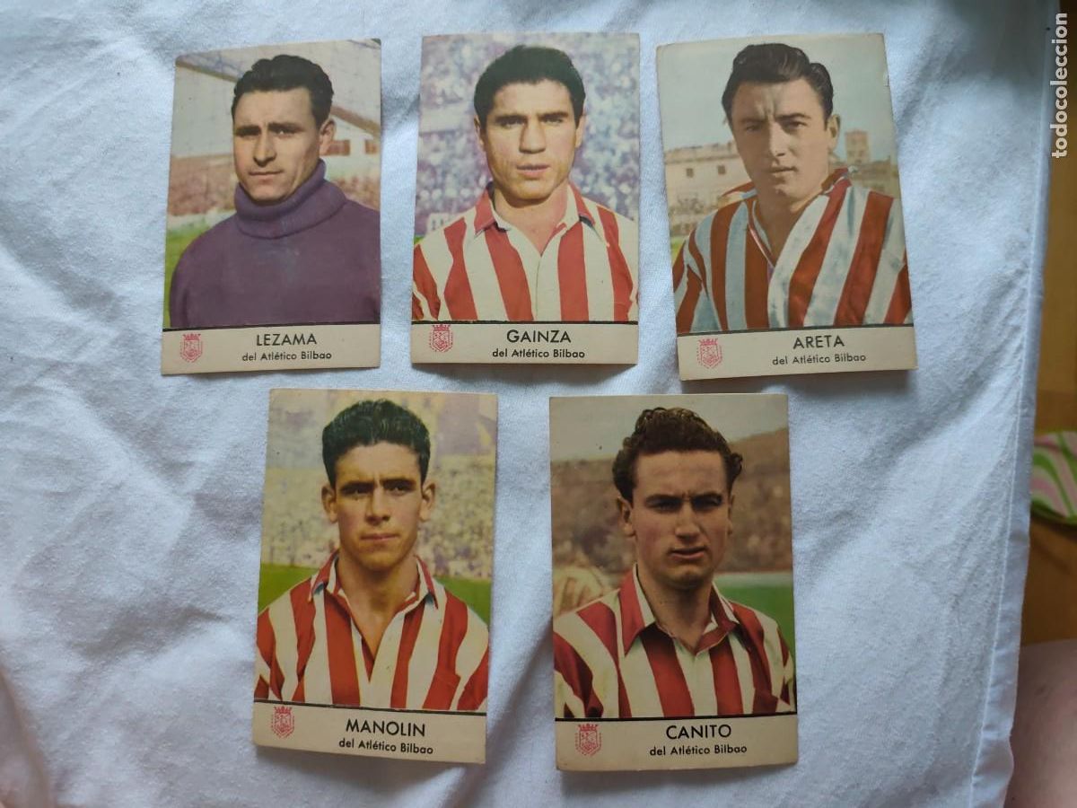 Cromos de f&uacute;tbol: Lote 5 cromos segundo gran concurso champa&ntilde;a Castellblanch At Bilbao