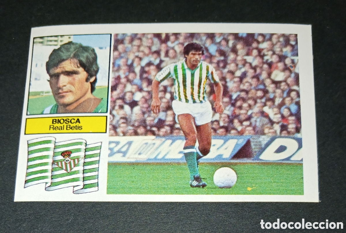 Cromos de f&uacute;tbol: Cromo Biosca Real Betis Ediciones Este Liga 1982-1983 (82-83) Nunca Pegado Sin Pegar