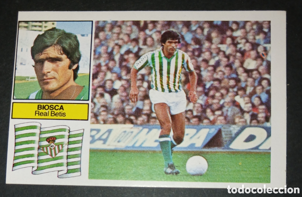 Fu&szlig;ball-Sticker: Cromo Biosca Real Betis Ediciones Este Liga 1982-1983 (82-83) Nunca Pegado Sin Pegar