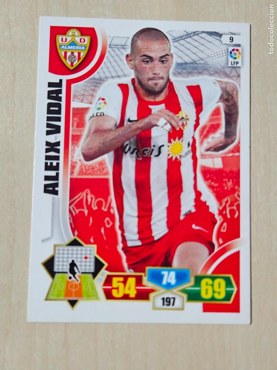 Fu&szlig;ball-Sticker: FICHA N&ordm; 9 ALEIX VIDAL - ADRENALYN 13 14 - PANINI 2013 -14 - CROMO - ALMERIA