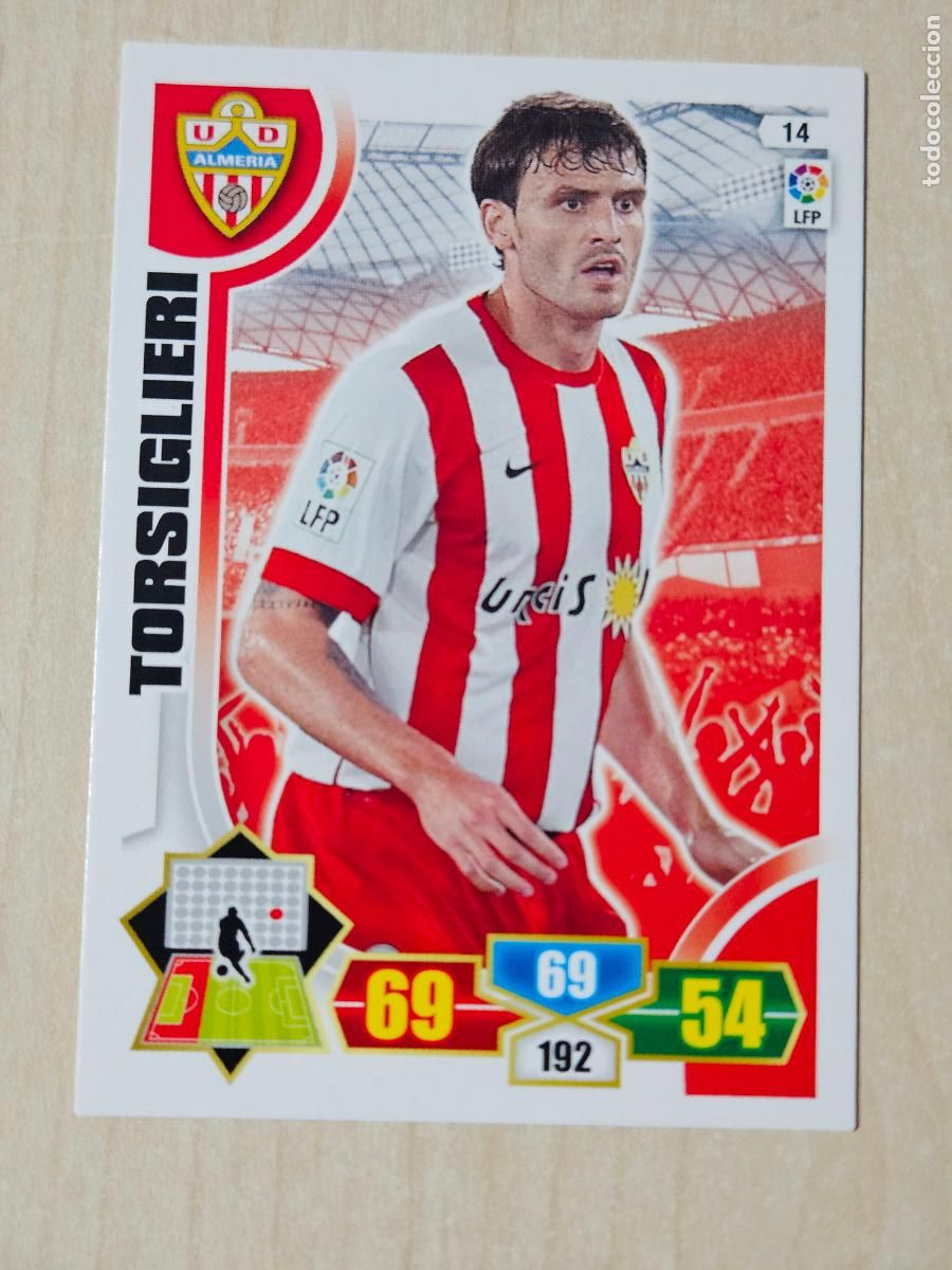 Figurine di Calcio: FICHA N&ordm; 14 TORSIGLIERI - ADRENALYN 13 14 - PANINI 2013 -14 - CROMO - ALMERIA