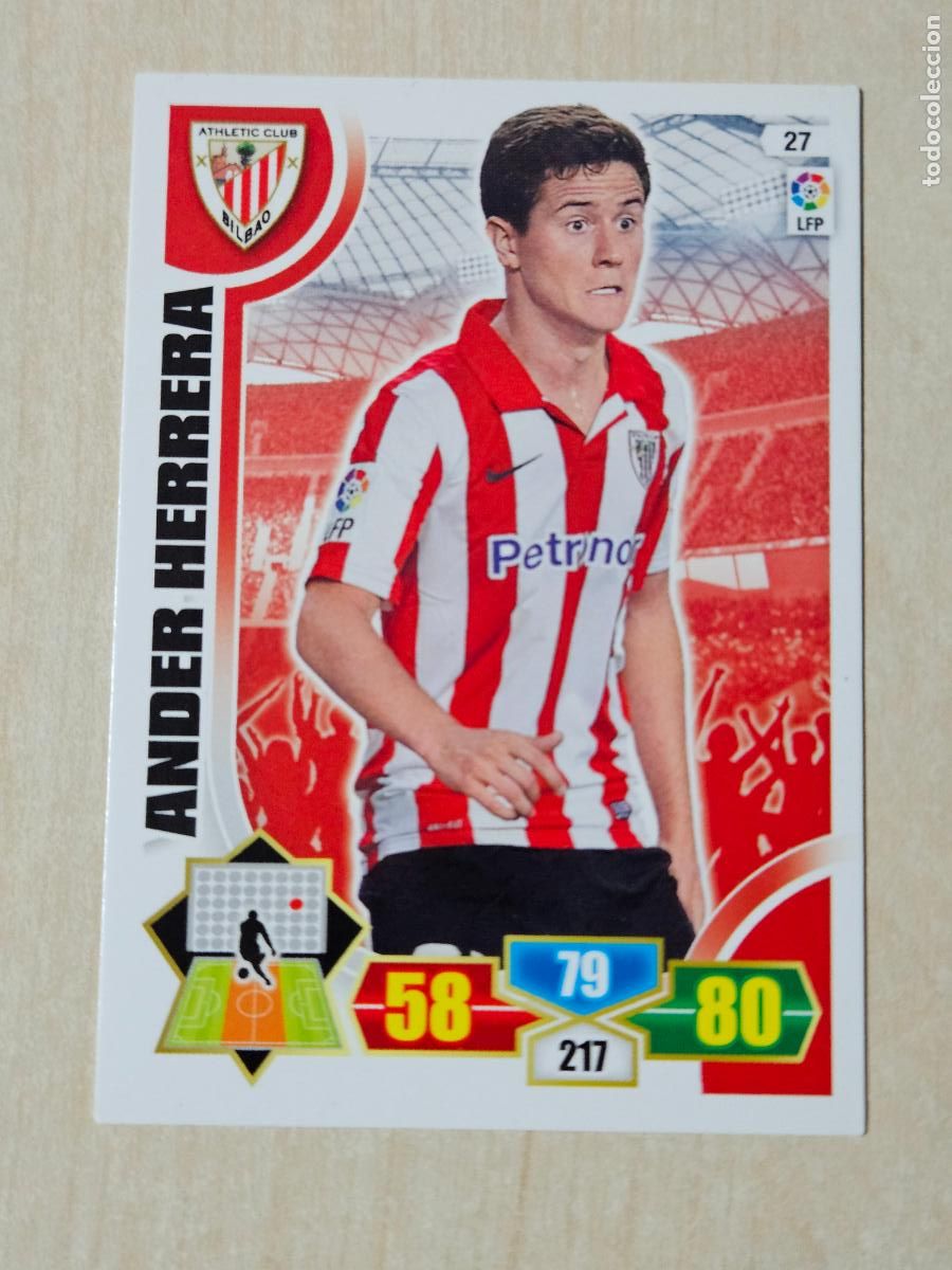 Figurine di Calcio: FICHA N&ordm; 27 ANDER HERRERA - ADRENALYN 13 14 - PANINI 2013 -14 - CROMO - ATHLETIC DE BILBAO