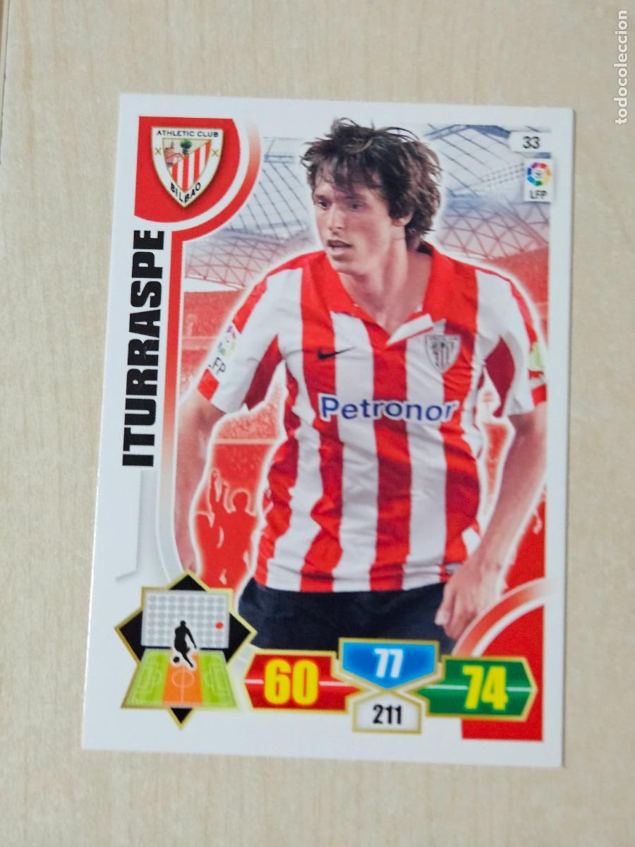 Cromos de f&uacute;tbol: FICHA N&ordm; 33 ITURRASPE - ADRENALYN 13 14 - PANINI 2013 -14 - CROMO - ATHLETIC DE BILBAO