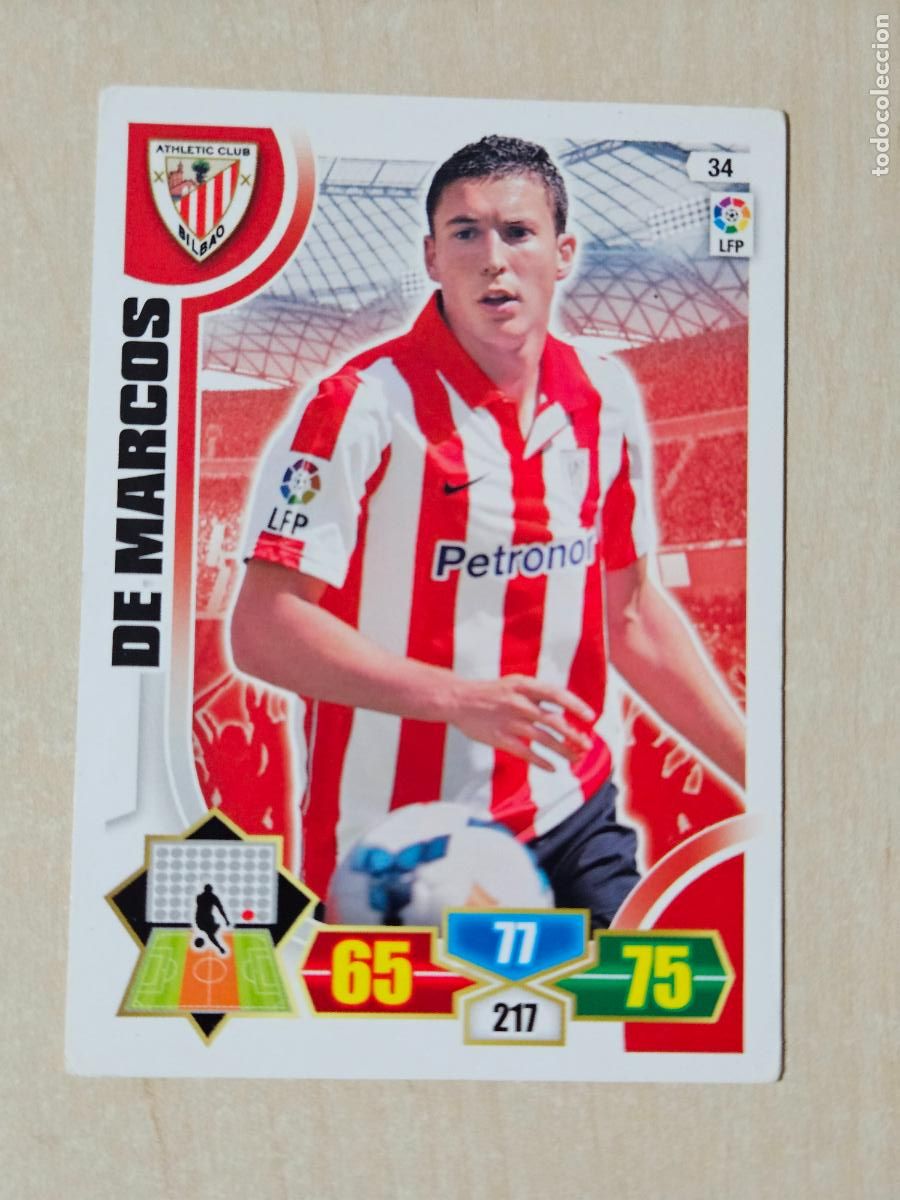 Cromos de f&uacute;tbol: FICHA N&ordm; 34 DE MARCOS - ADRENALYN 13 14 - PANINI 2013 -14 - CROMO - ATHLETIC DE BILBAO