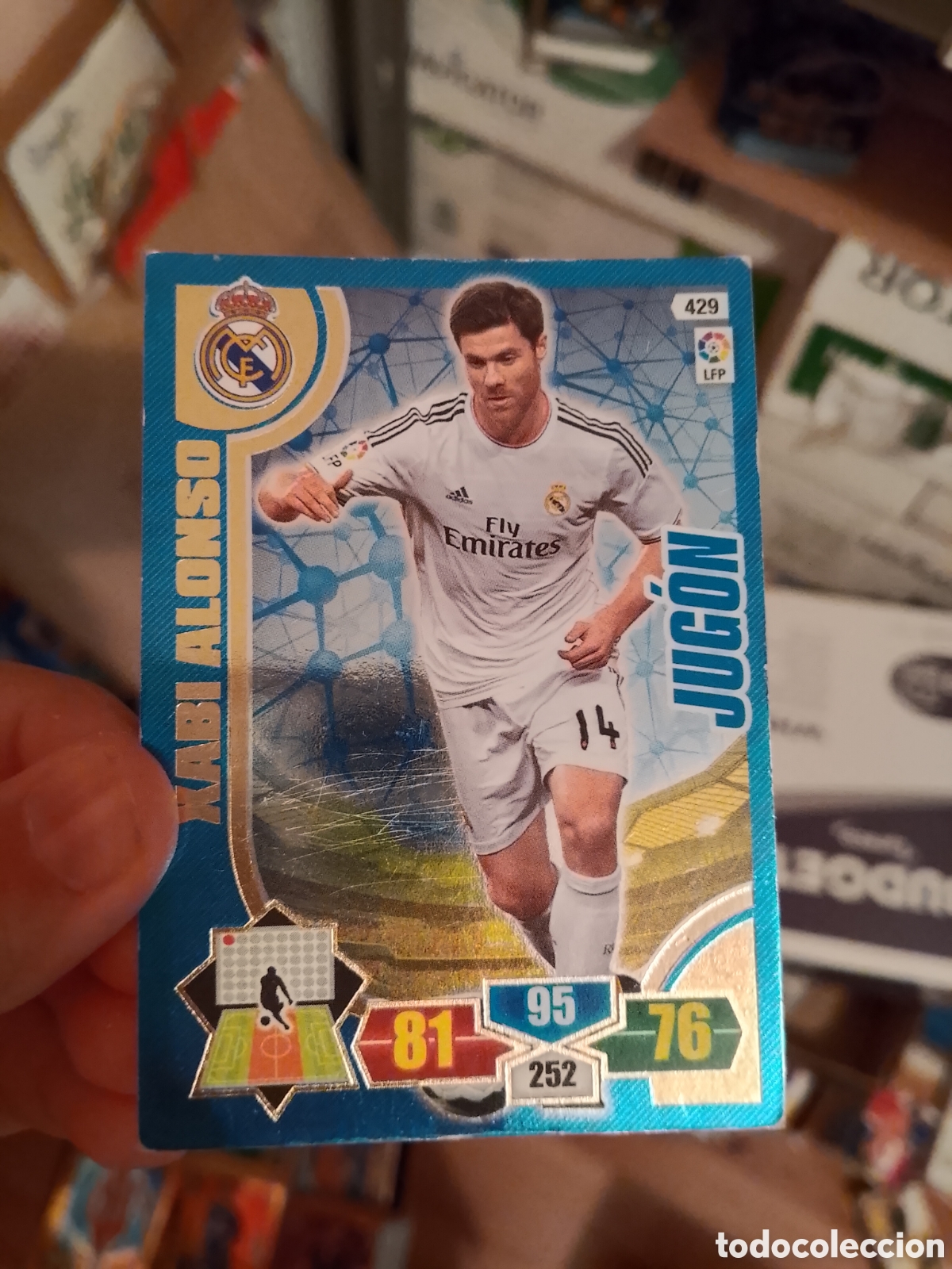 Cromos de f&uacute;tbol: 429 XABI ALONSO REAL MADRID JUGON CARD CROMO TARJETA LIGA F&Uacute;TBOL ADRENALYN PANINI 2013 2014 13-14