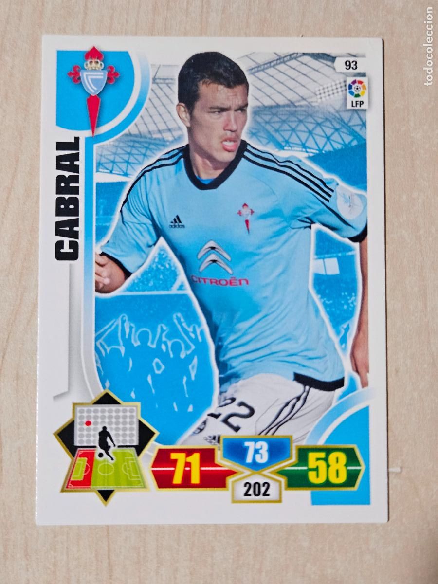 Figurine di Calcio: FICHA N&ordm; 93 CABRAL - ADRENALYN 13 14 - PANINI 2013 -14 - CROMO - REAL CELTA