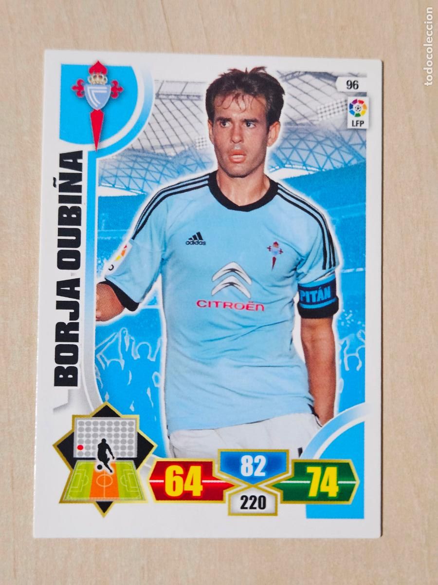Figurine di Calcio: FICHA N&ordm; 96 BORJA OUBI&Ntilde;A - ADRENALYN 13 14 - PANINI 2013 -14 - CROMO - REAL CELTA